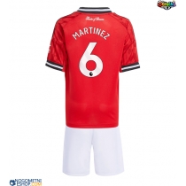 Otroški Nogometni dresi Manchester United Lisandro Martinez #6 Domači 2025-26 Kratek Rokav (+ Kratke hlače)